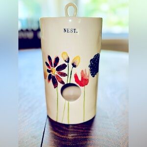 Rae Dunn Watercolor Flowers “Nest.” Collectible Birdhouse…